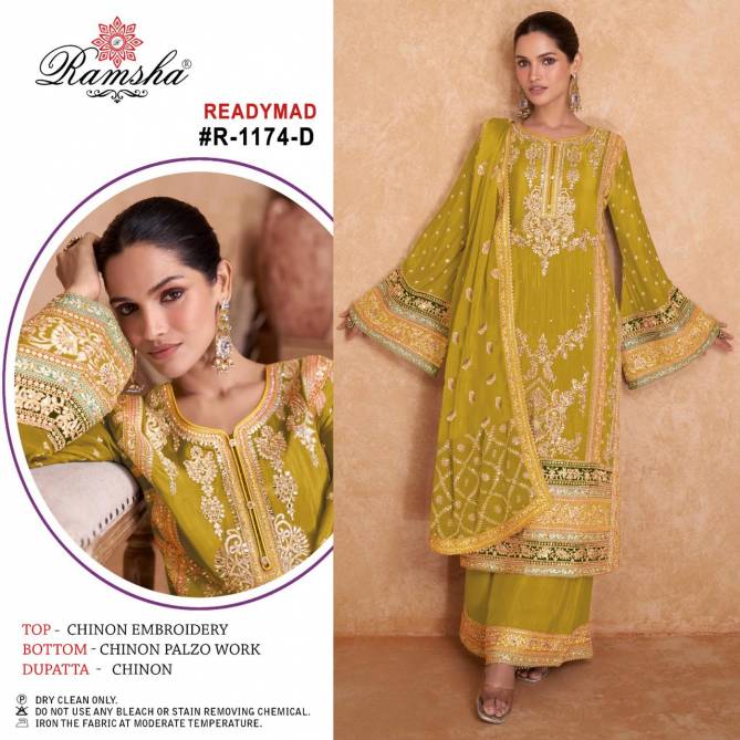 R 1174 Nx By Ramsha Pakistani Readymade Suits Wholesale Price In Surat
